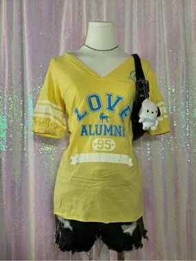 JJ Authentic Yellow & Blue Collegiate Jersey Style Tee Shirt (M) ★彡